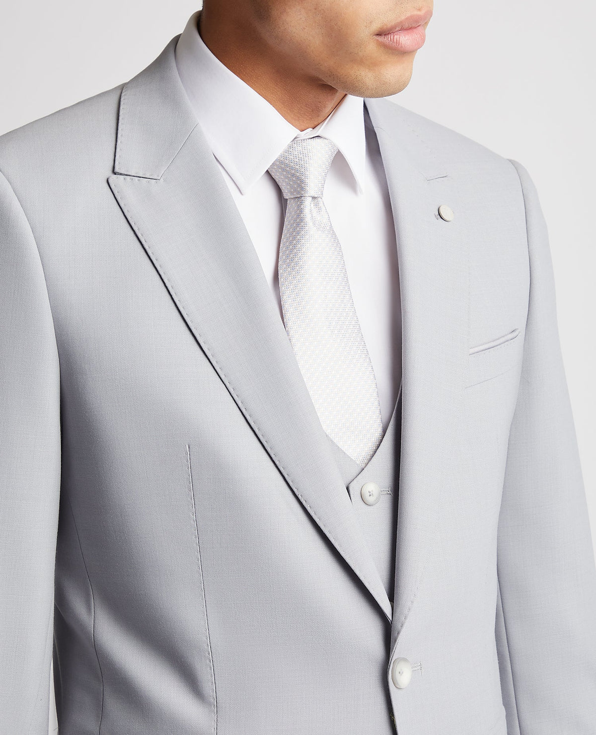 Man wearing a blue Slim Fit Mix and Match Wool-Blend Suit