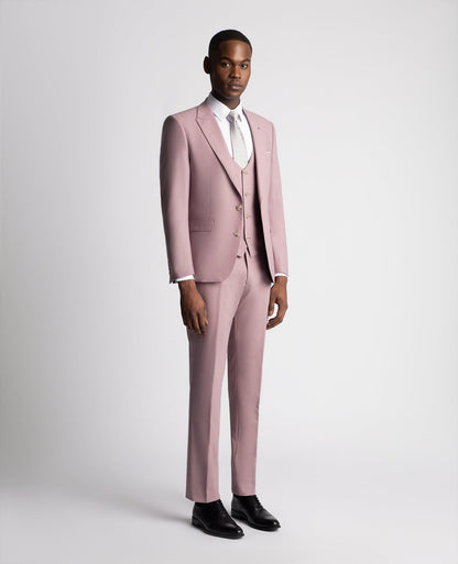 Man wearing a red Slim Fit Mix and Match Wool-Blend Suit
