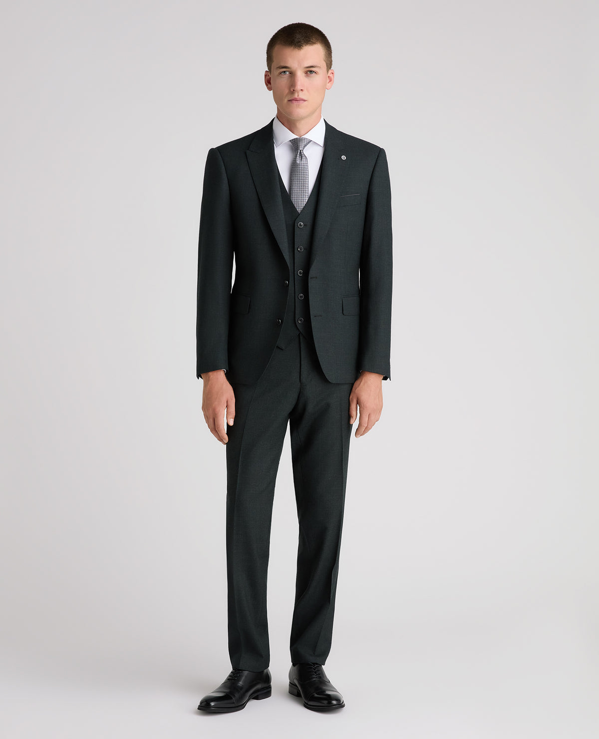 Dark Green Tapered Fit Wool Rich Suit