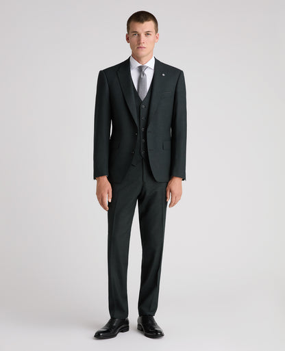 Dark Green Tapered Fit Wool Rich Suit