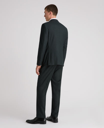 Dark Green Tapered Fit Wool Rich Suit