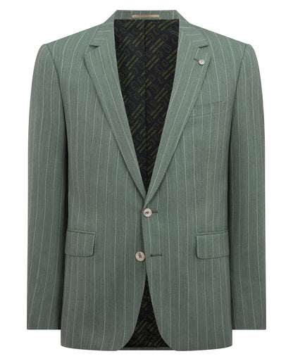 Man wearing a green Slim Fit Wool-Blend Mix and Match Suit Jacket