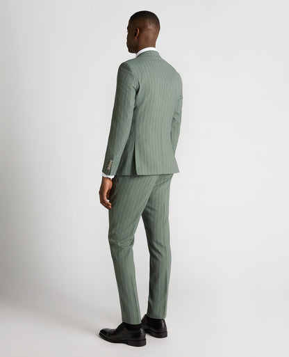 Man wearing a green Slim Fit Wool-Blend Mix and Match Suit Jacket