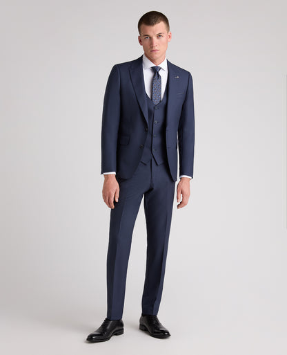 Dark Blue Slim Fit Wool Rich Massa Jacket