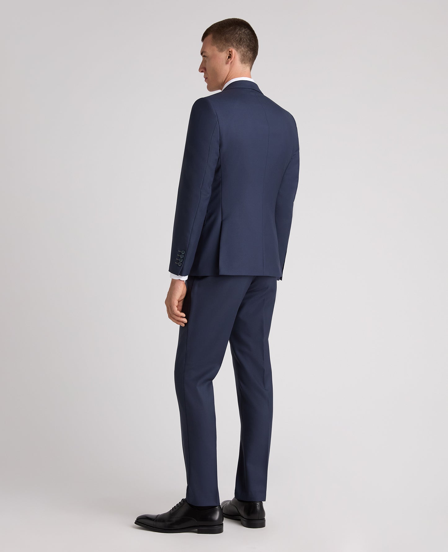 Dark Blue Slim Fit Wool Rich Suit