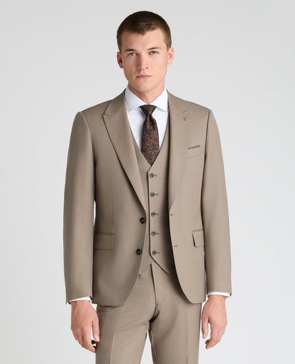 Stone Tapered Fit Wool Rich Suit Jacket