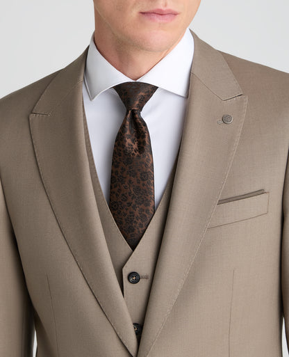 Stone Tapered Fit Wool Rich Suit Jacket