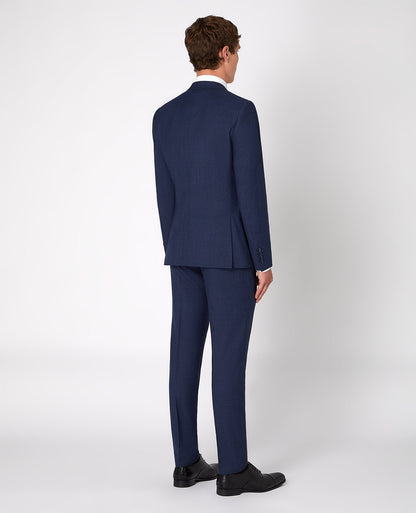 Man wearing a blue X-Slim Fit Wool Rich Mix and Match Suit Jacket