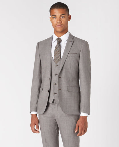 Man wearing a sand X-Slim Fit Wool Rich Mix and Match Suit