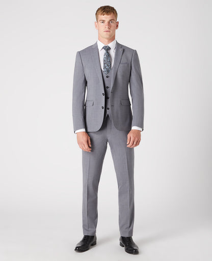 Man wearing a grey Slim Fit Wool-Rich Stretch Mix and Match Suit