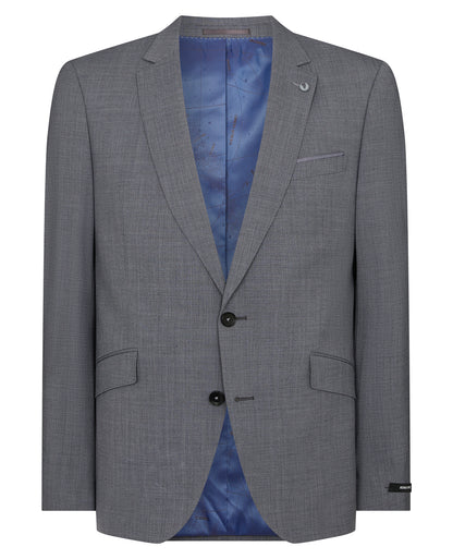 Man wearing a grey Tapered Fit Wool-Rich Stretch Mix and Match