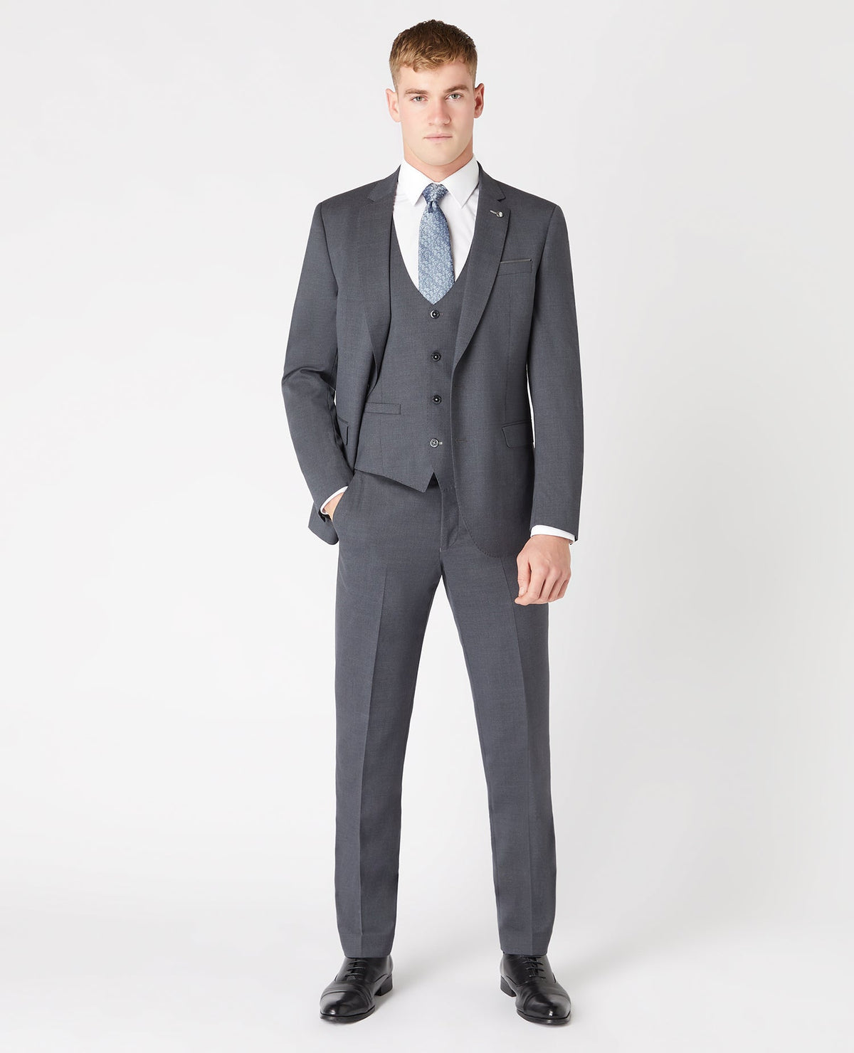 Slim Fit Wool-Blend Stretch Mix and Match Waistcoat