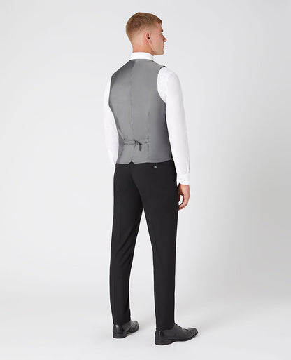 Man wearing a black X-Slim Fit Stretch Waistcoat