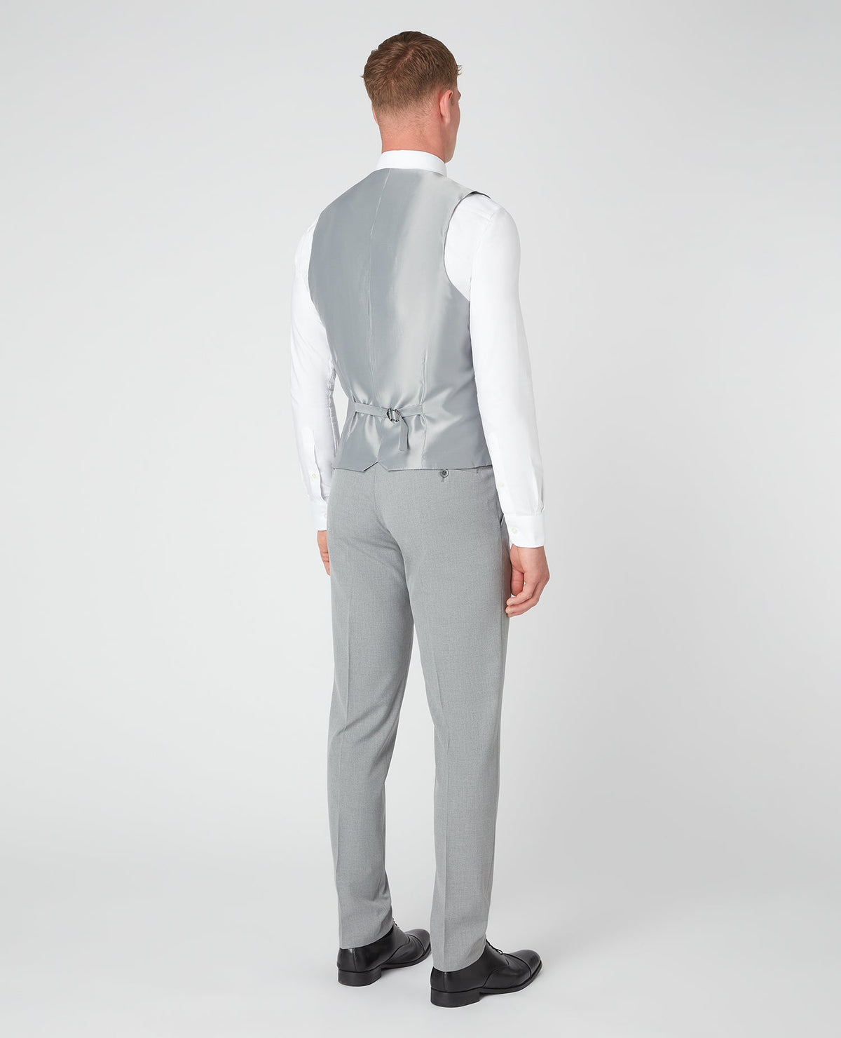Man wearing a grey X-Slim Fit Stretch Waistcoat