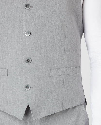 Man wearing a grey X-Slim Fit Stretch Waistcoat