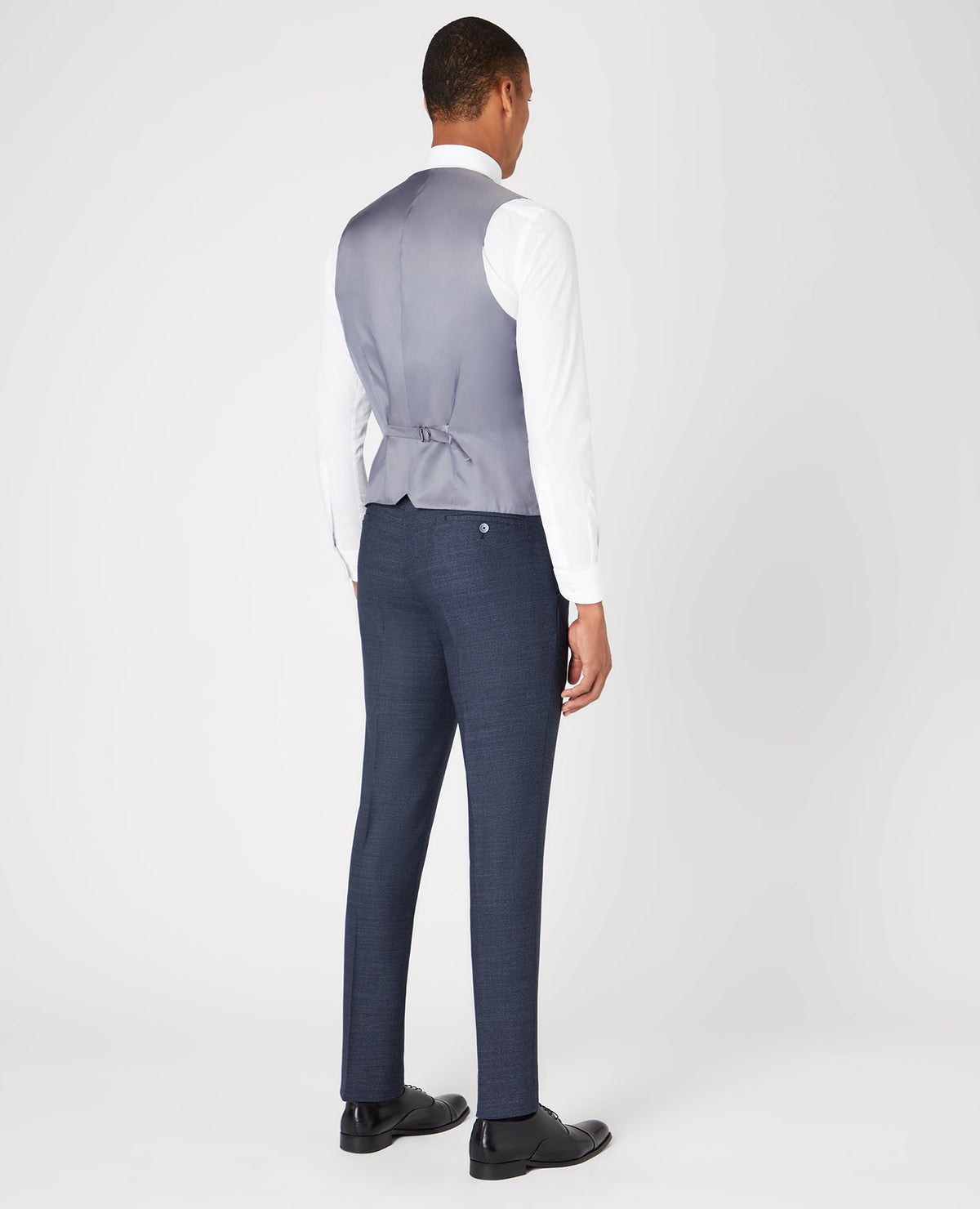 Man wearing a blue Mix and Match Suit Waistcoat