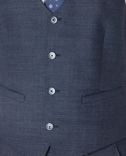 Man wearing a blue Mix and Match Suit Waistcoat