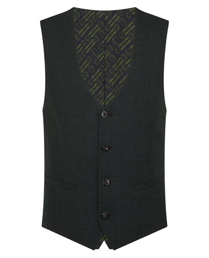 Man wearing a green Slim Fit Wool Stretch Suit