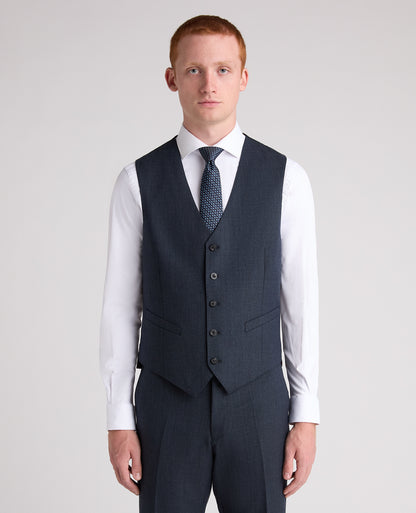 Dark Blue Tapered Fit Wool Rich Stretch Suit
