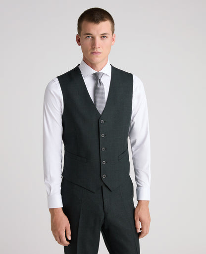 Dark Green Tapered Fit Wool Rich Suit