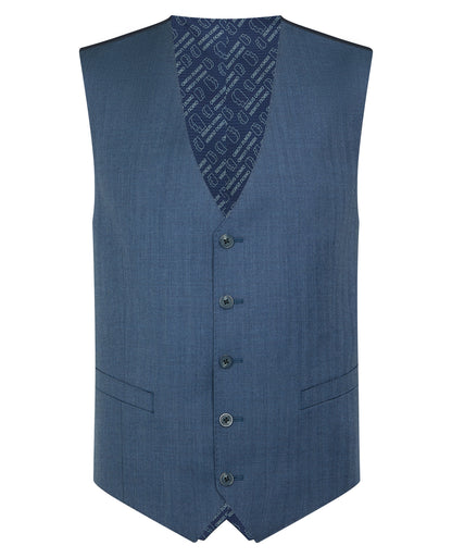 Man wearing a blue Mix and match suit waistcoat