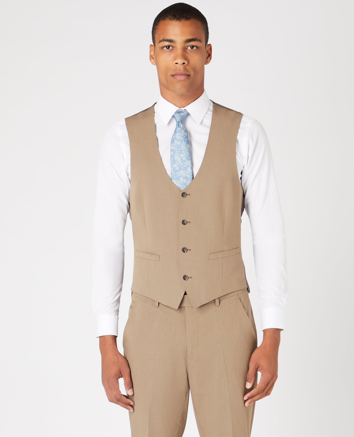 Slim Fit Stretch Waistcoat – Remus Uomo - Main Image