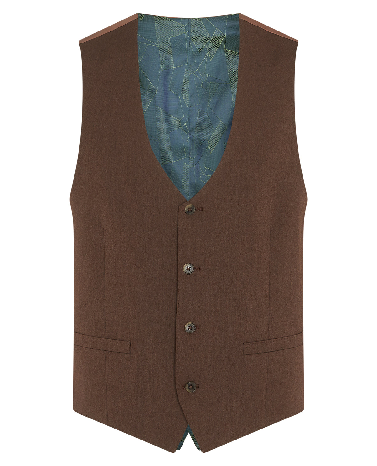 Man wearing a grey Slim Fit Stretch Waistcoat