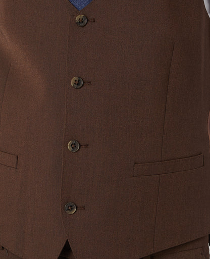 Man wearing a grey Slim Fit Stretch Waistcoat