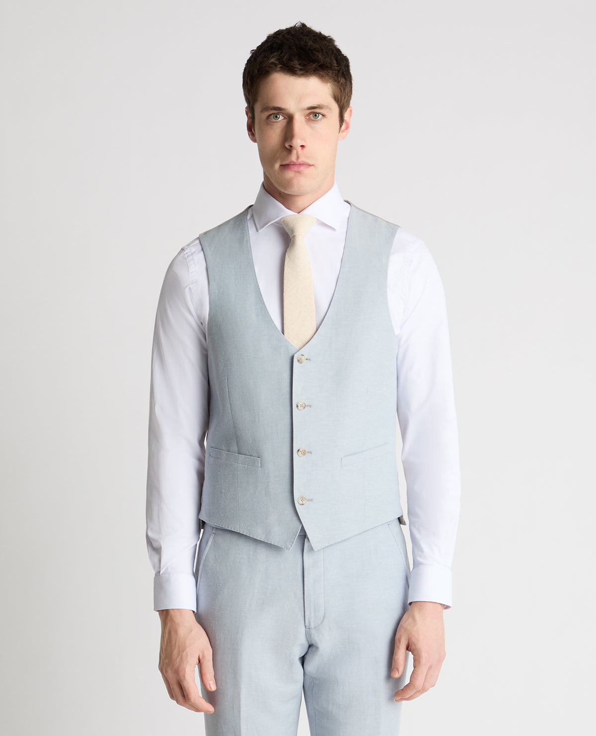 Man wearing a blue suit