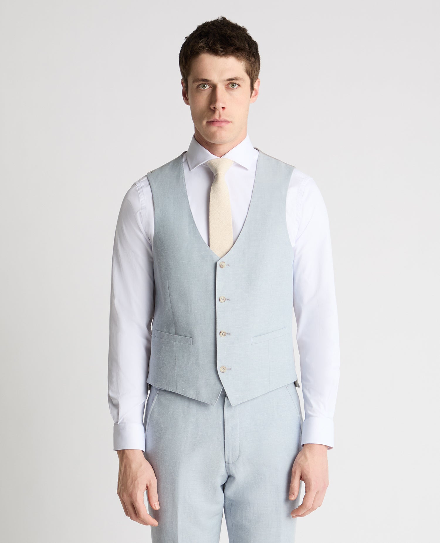 Man wearing a blue suit