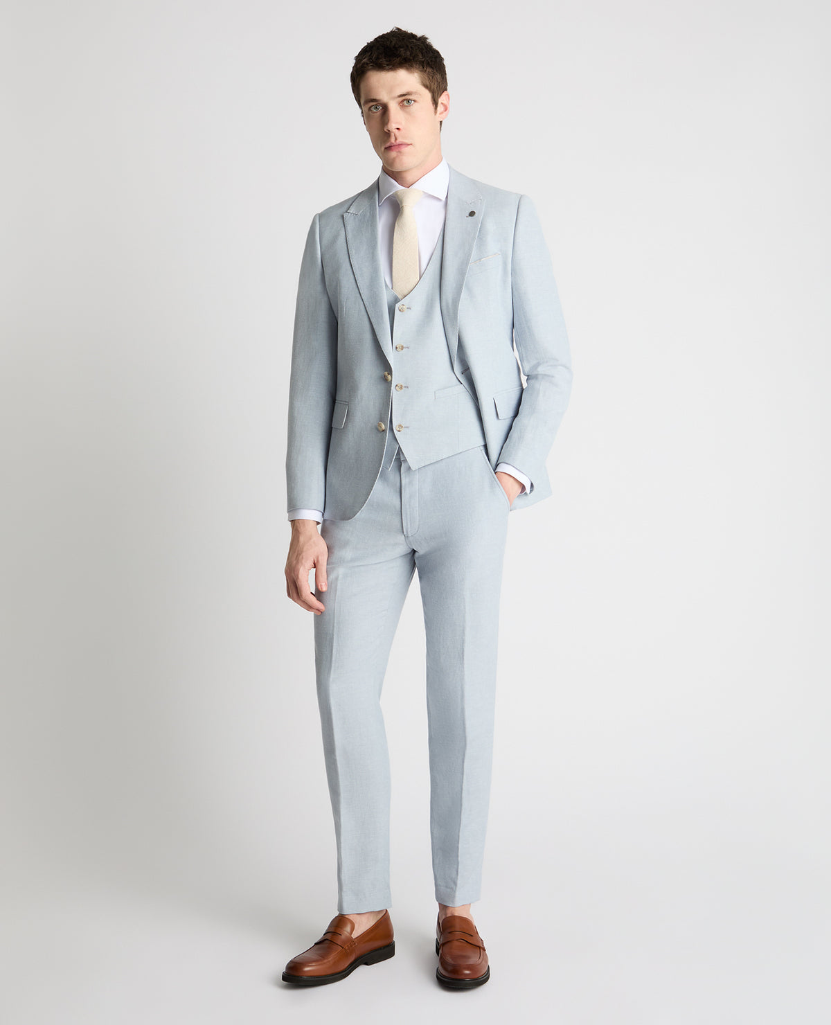 Man wearing a blue suit