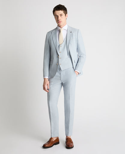 Man wearing a blue suit