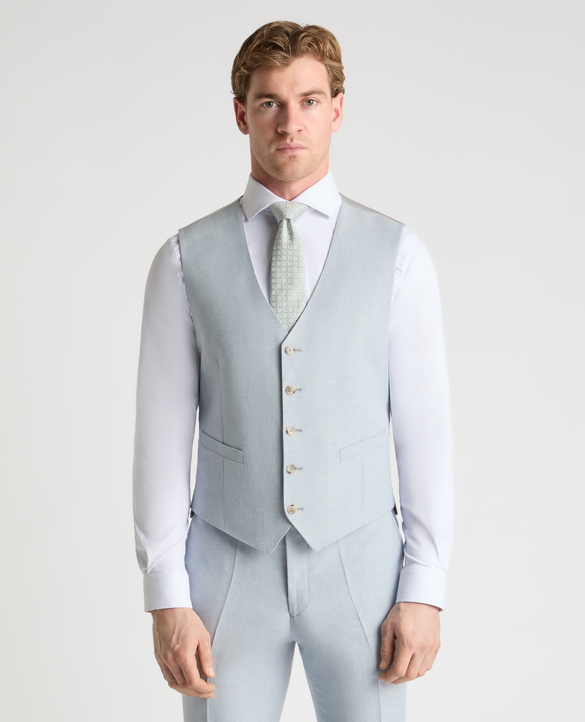 Man wearing a blue suit