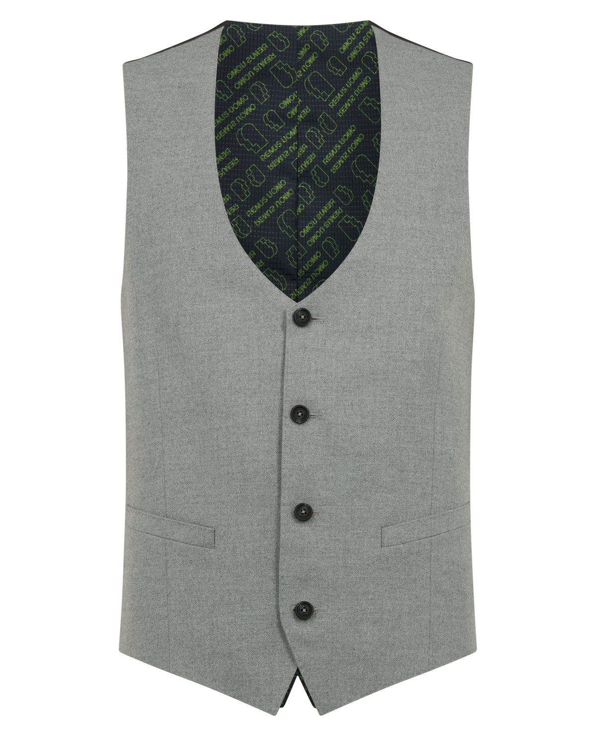 Man wearing a grey Slim Fit Waistcoat