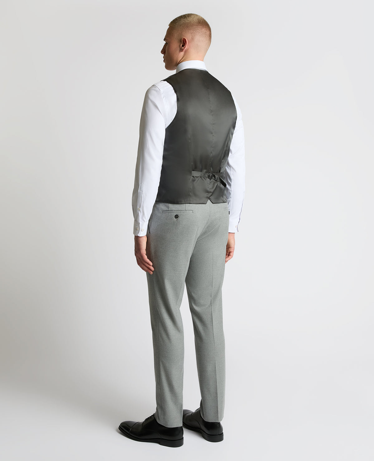 Man wearing a grey Slim Fit Waistcoat