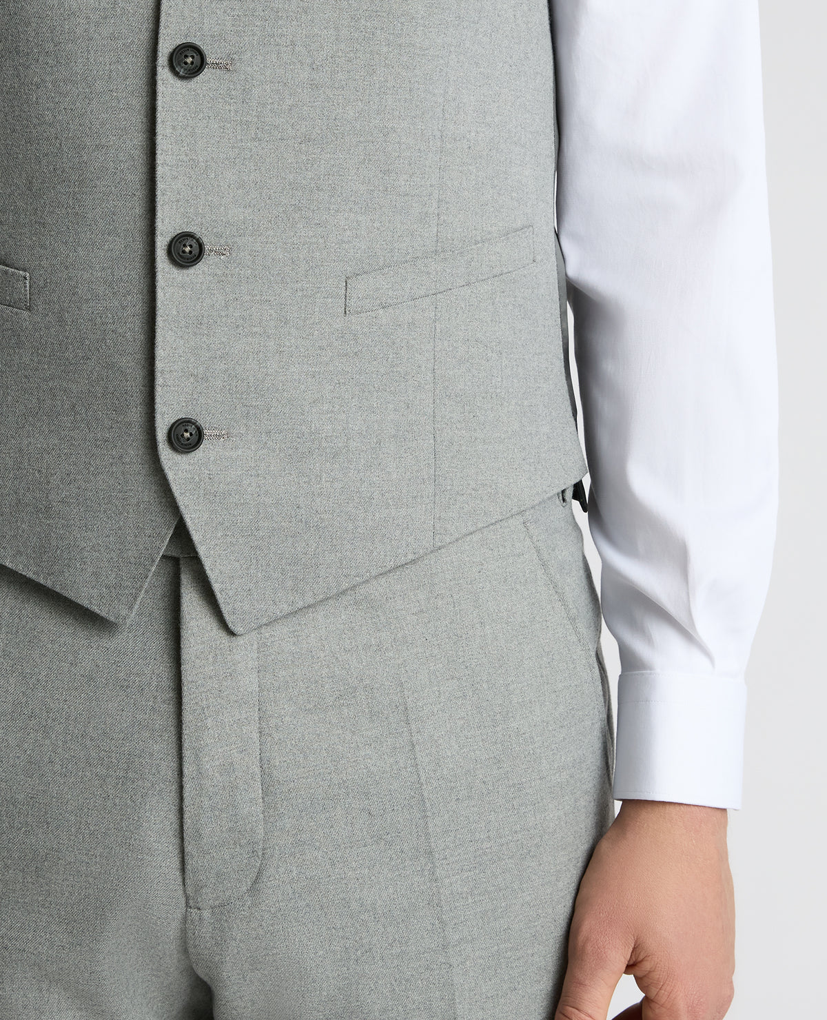 Man wearing a grey Slim Fit Waistcoat