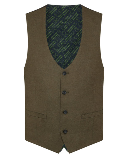 Man wearing a green Slim Fit Waistcoat