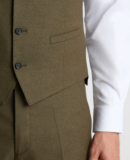 Man wearing a green Slim Fit Waistcoat