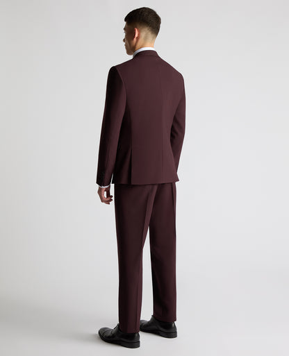 Man wearing a red Slim Fit Stretch Suit Jacket