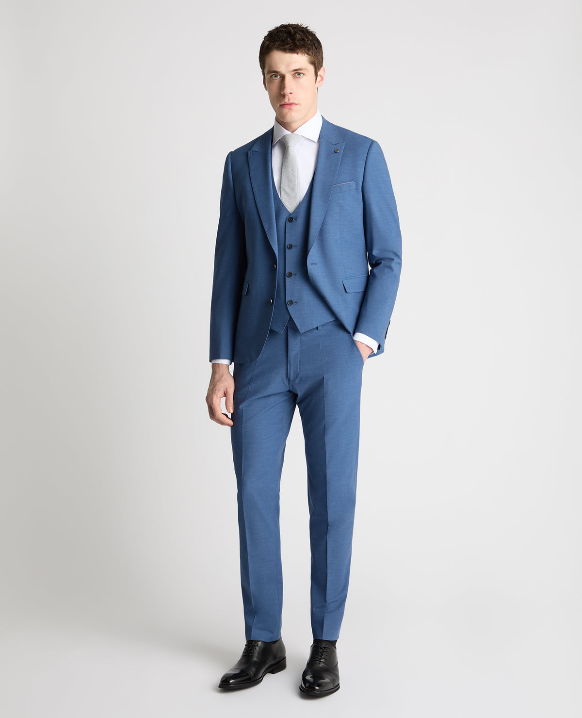 Man wearing a blue suit