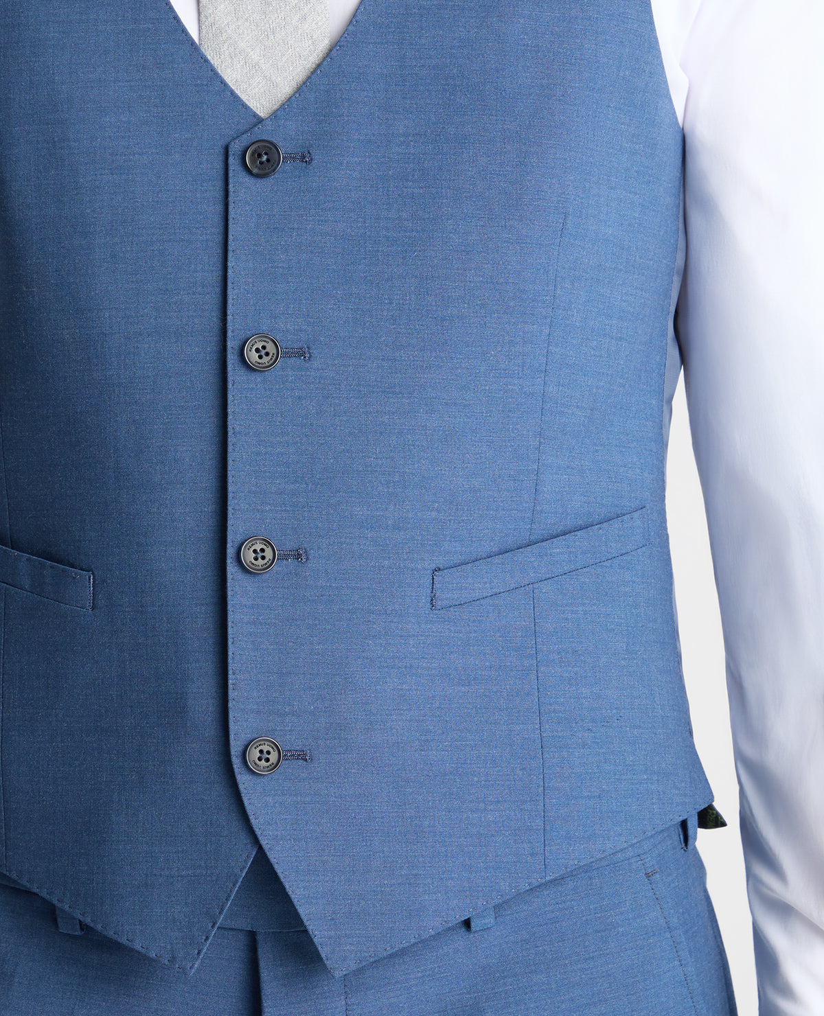 Man wearing a blue suit
