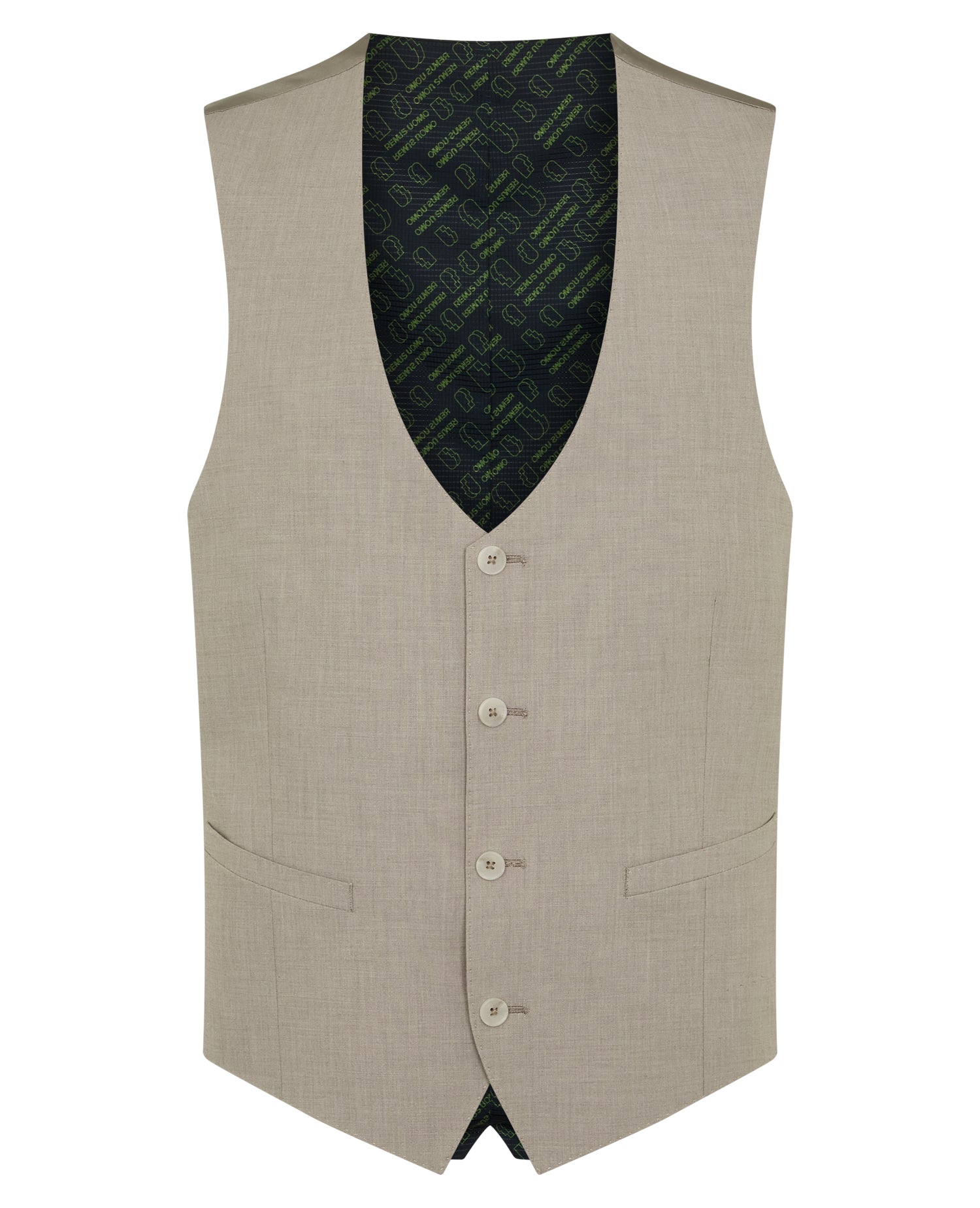 Man wearing a stone suit