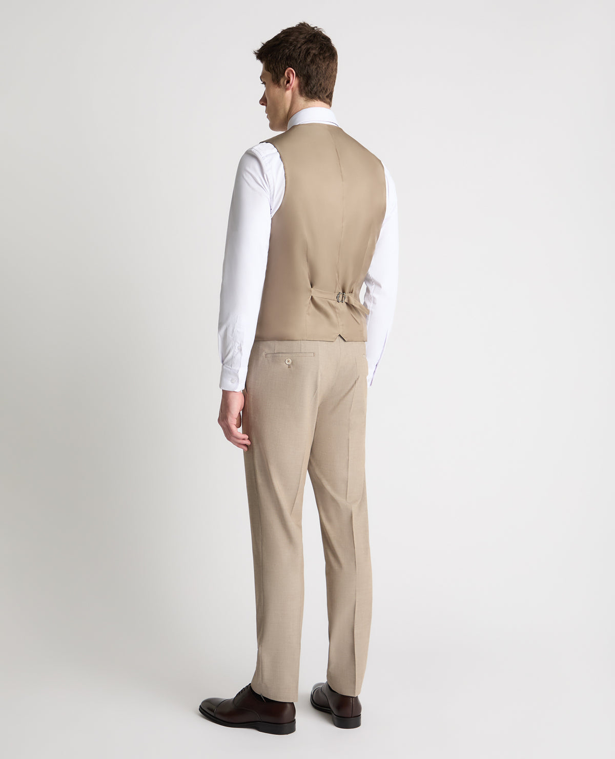 Man wearing a stone suit
