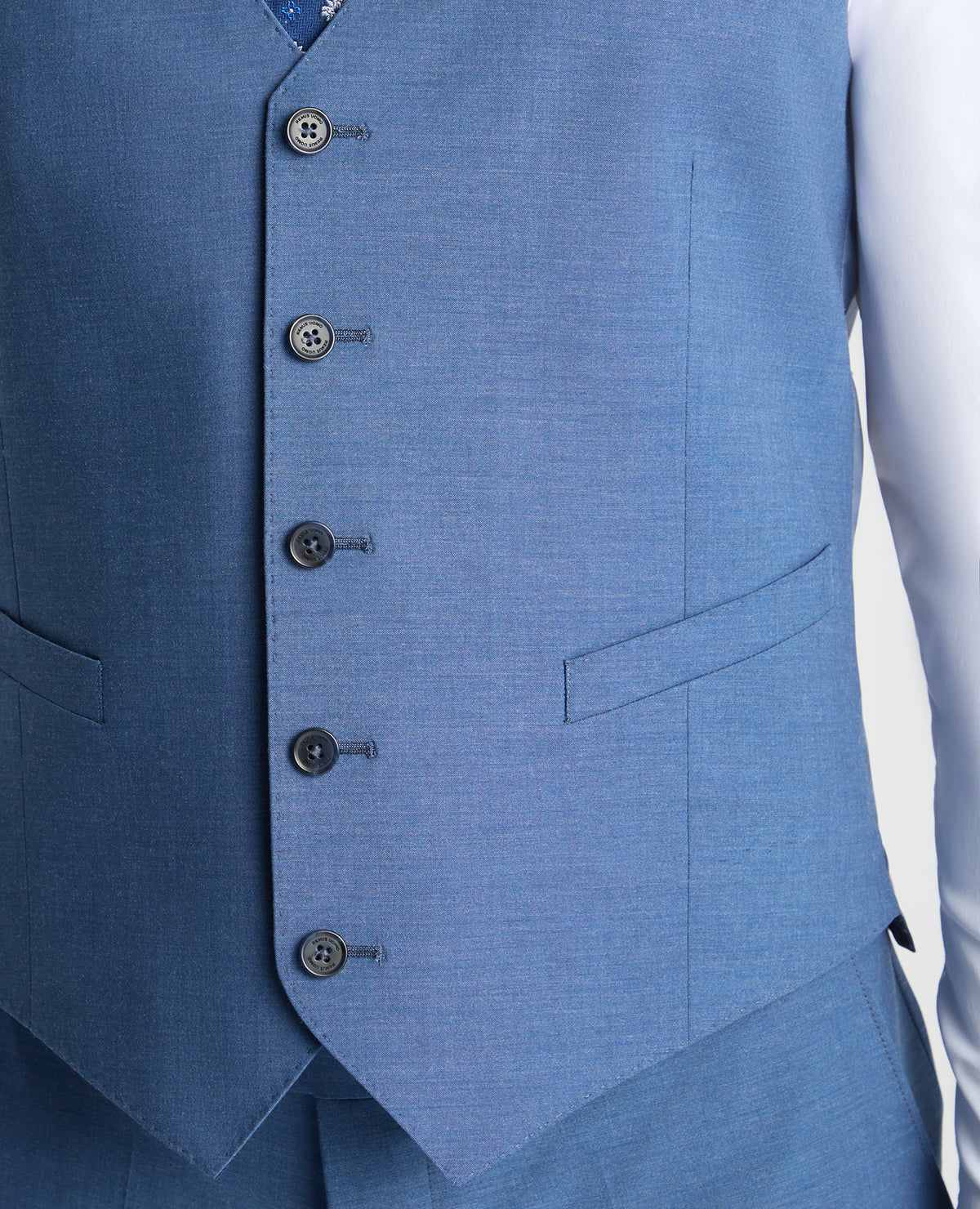 Man wearing a blue suit