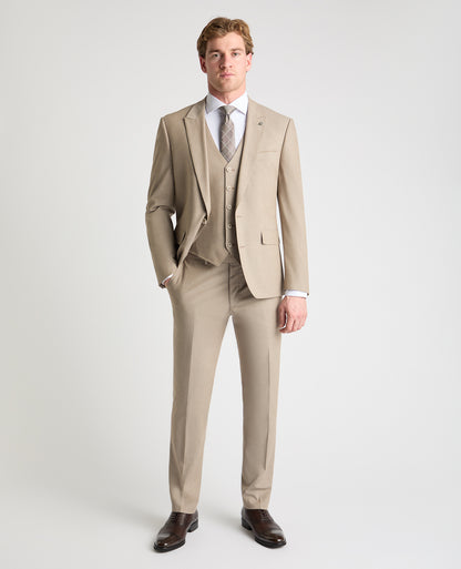 Man wearing a stone suit