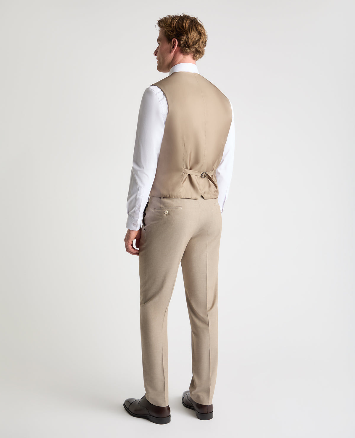 Man wearing a stone suit