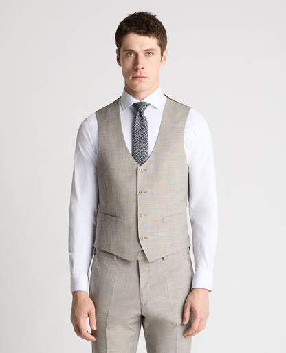 Man wearing a stone suit