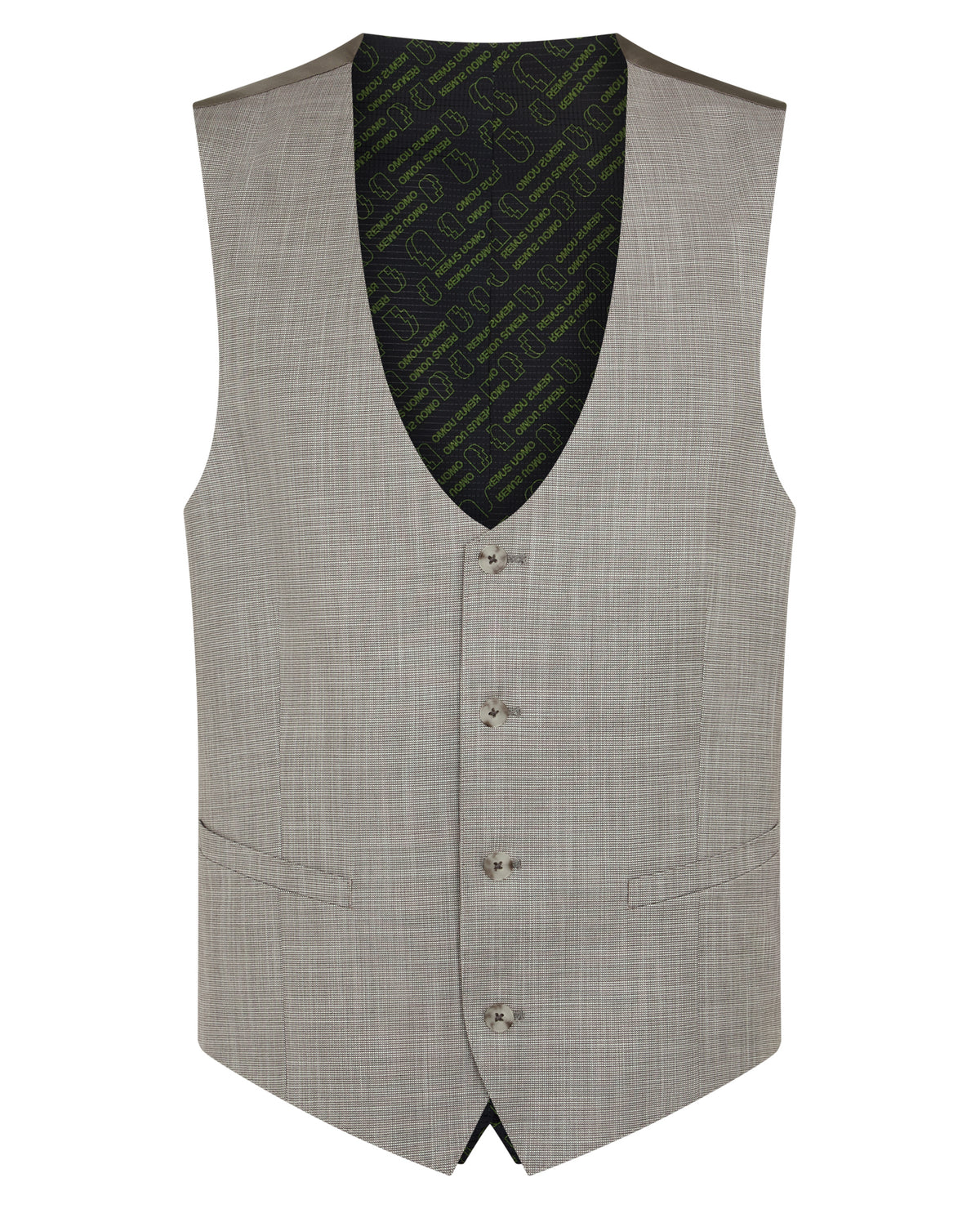 Man wearing a stone suit