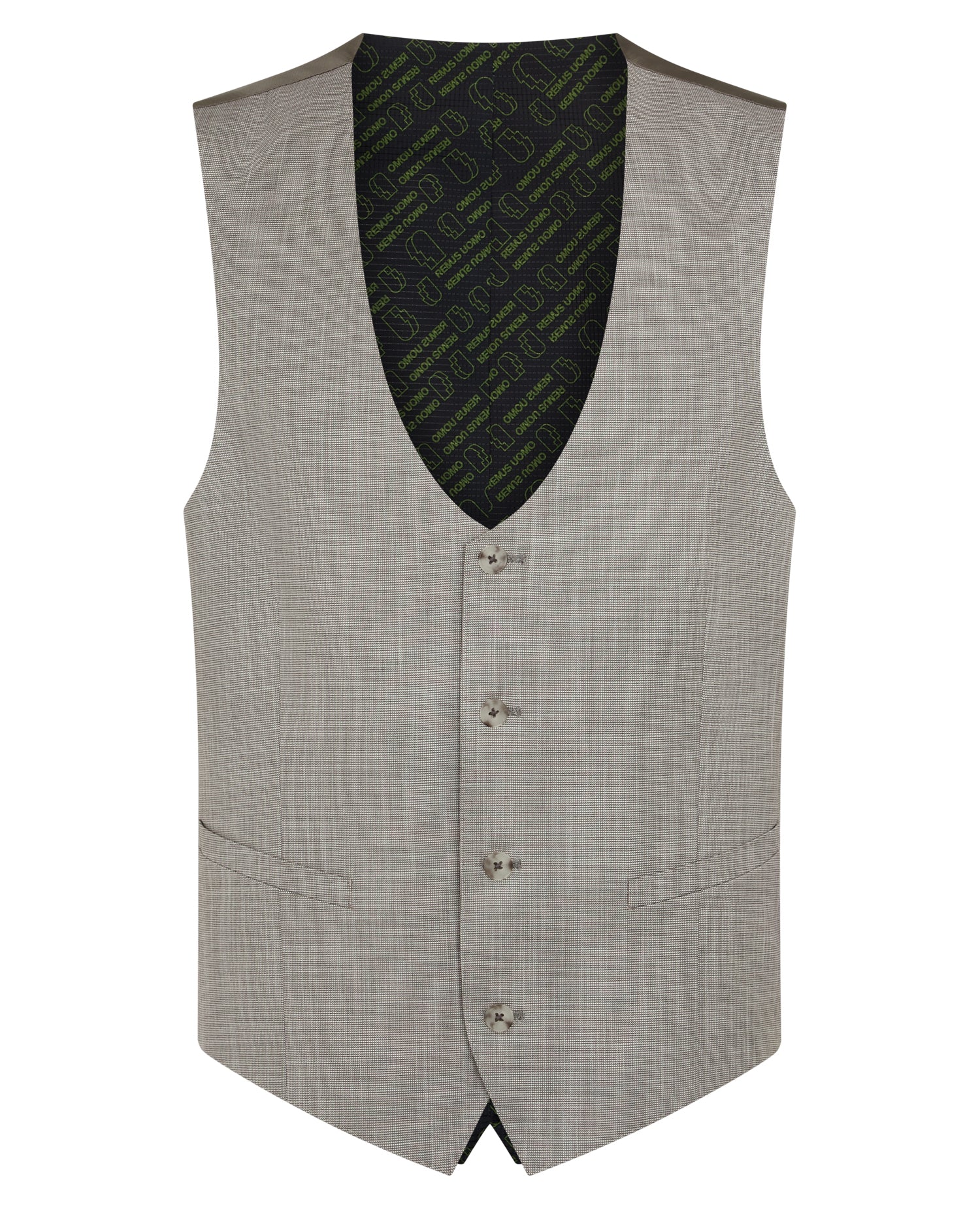 Man wearing a stone suit