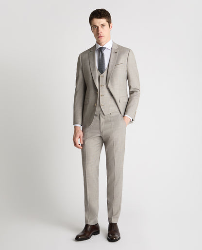 Man wearing a stone suit